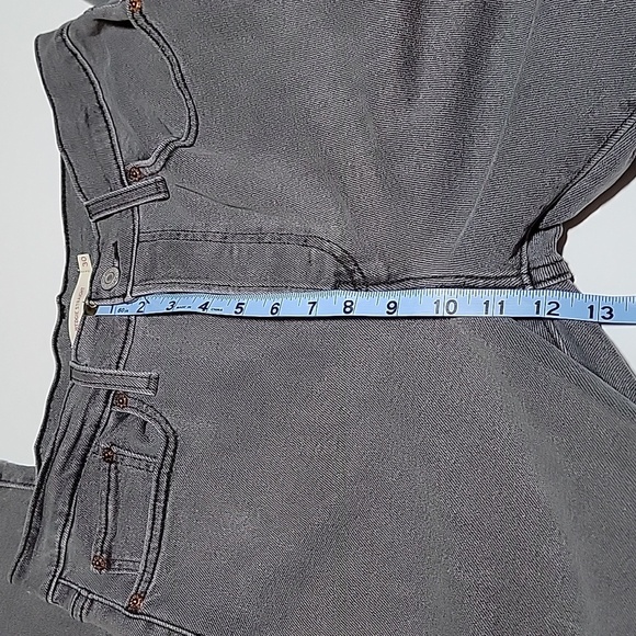 Levis Wedgie Straight Denim Jeans Pants Button Fly Ankle High-Rise Gray 30 - Picture 10 of 11